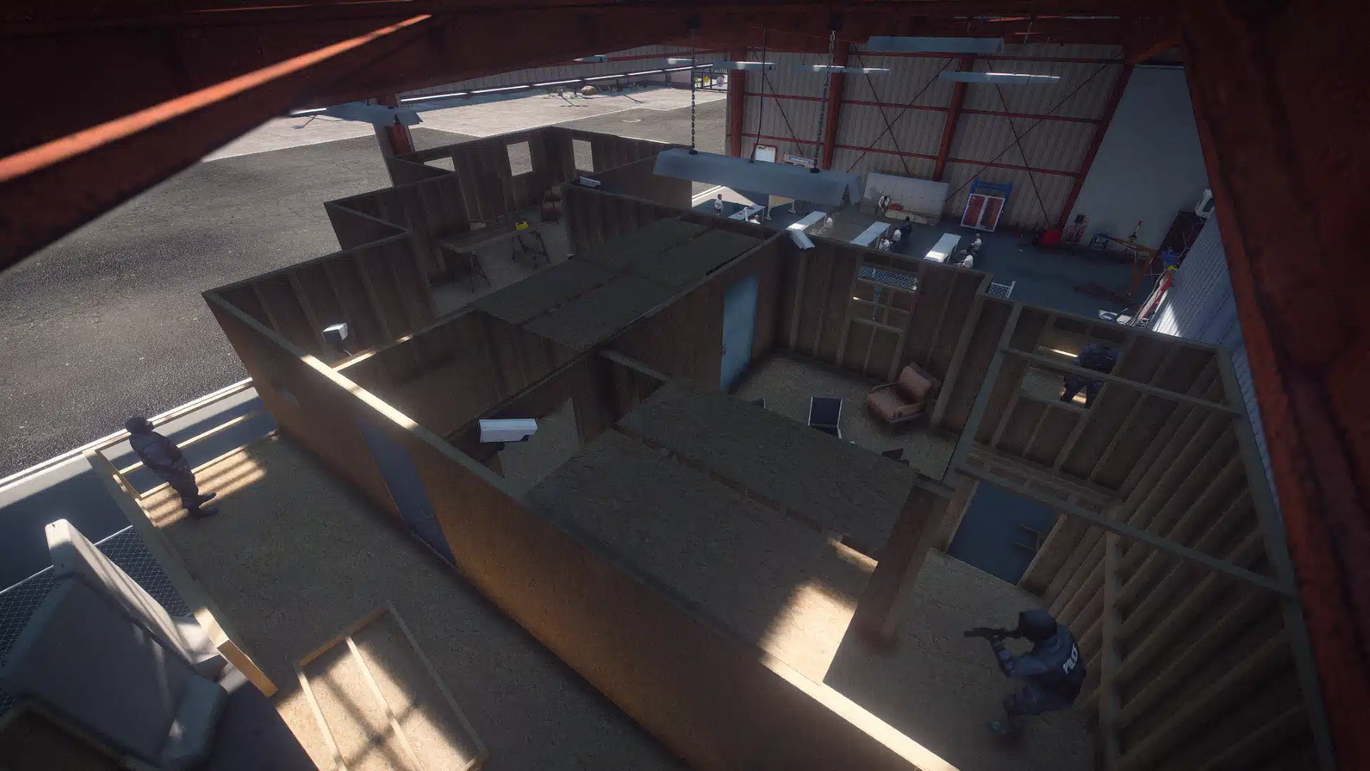 Highway Patrol Panorama indoor tactical training maze viewed from above GTA V FiveM MLO
