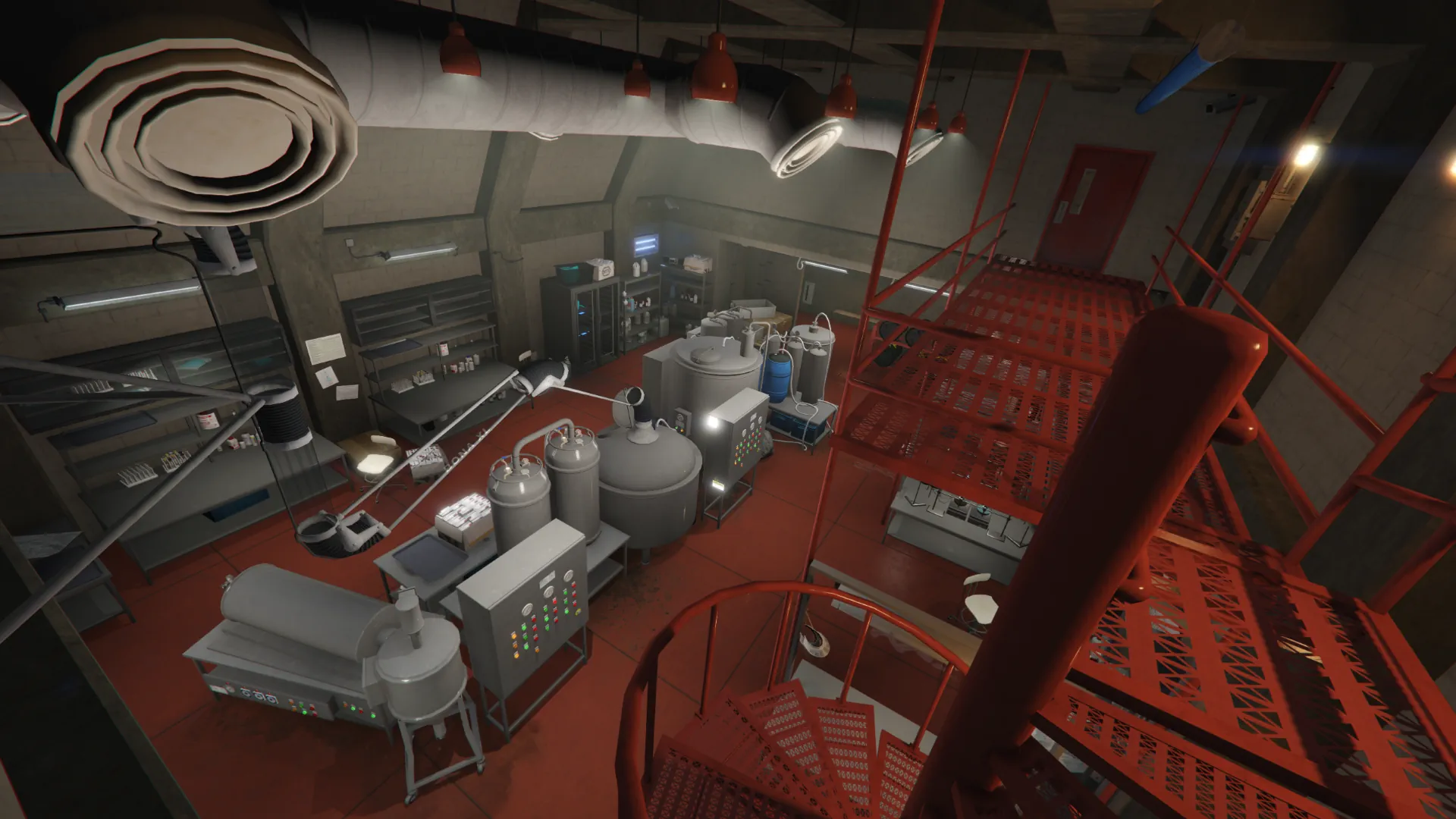 Superlab under laundromat with meth equipment Breaking Bad reference GTA V FiveM Interior MLO