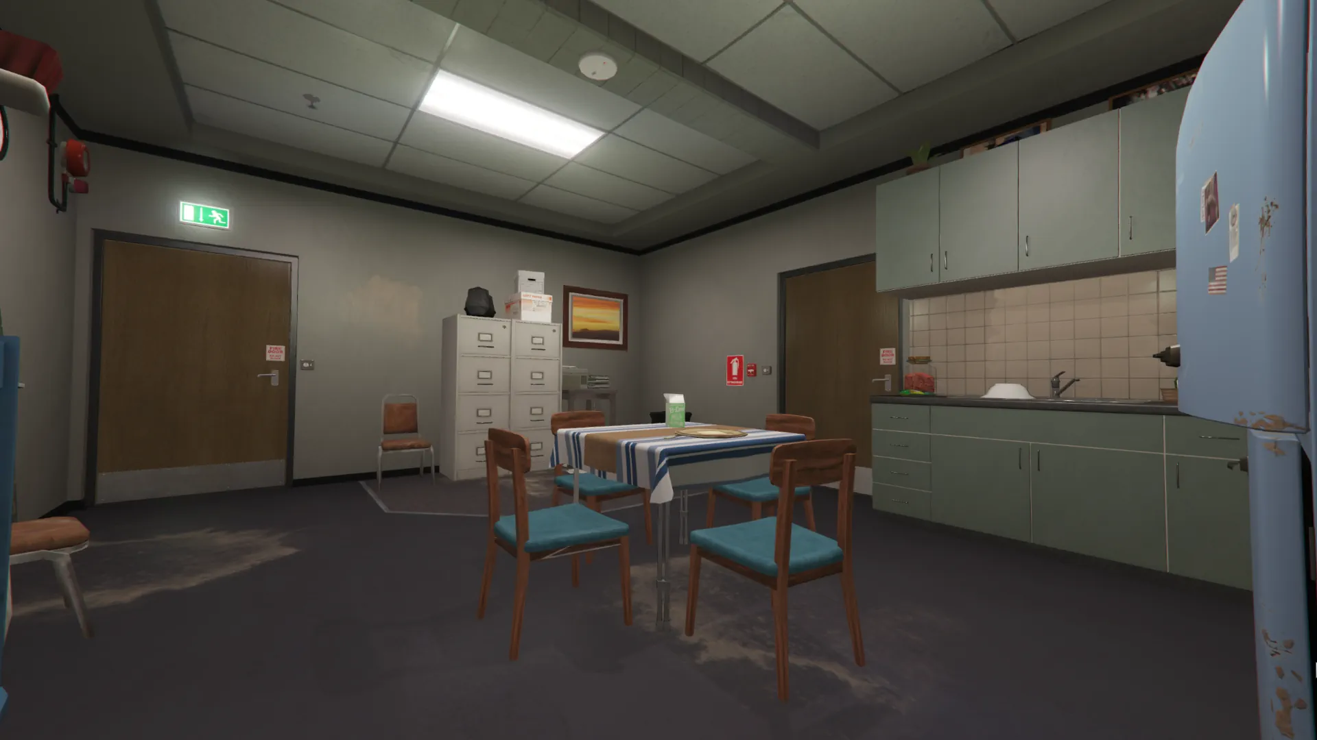 Sanders Motorcycles staff dining room GTA V FiveM Interior MLO