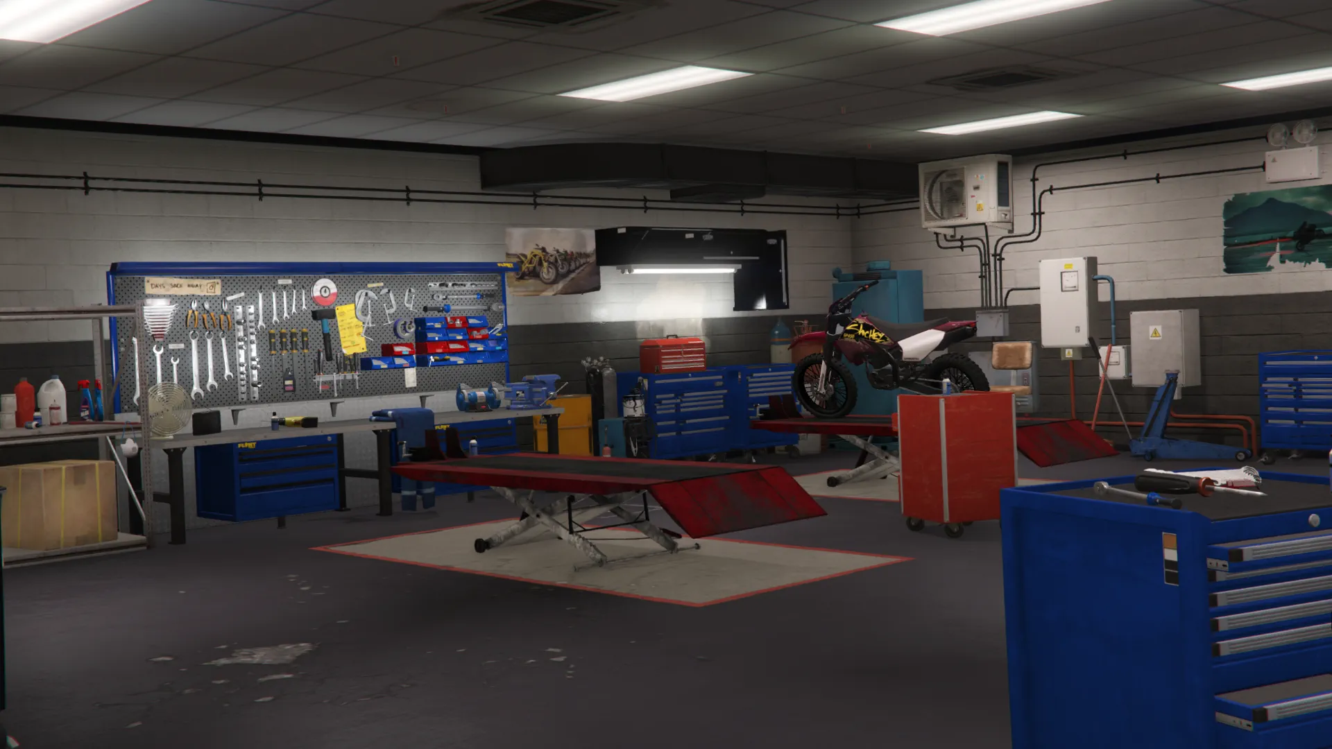 Sanders Motorcycles garage GTA V FiveM Interior MLO