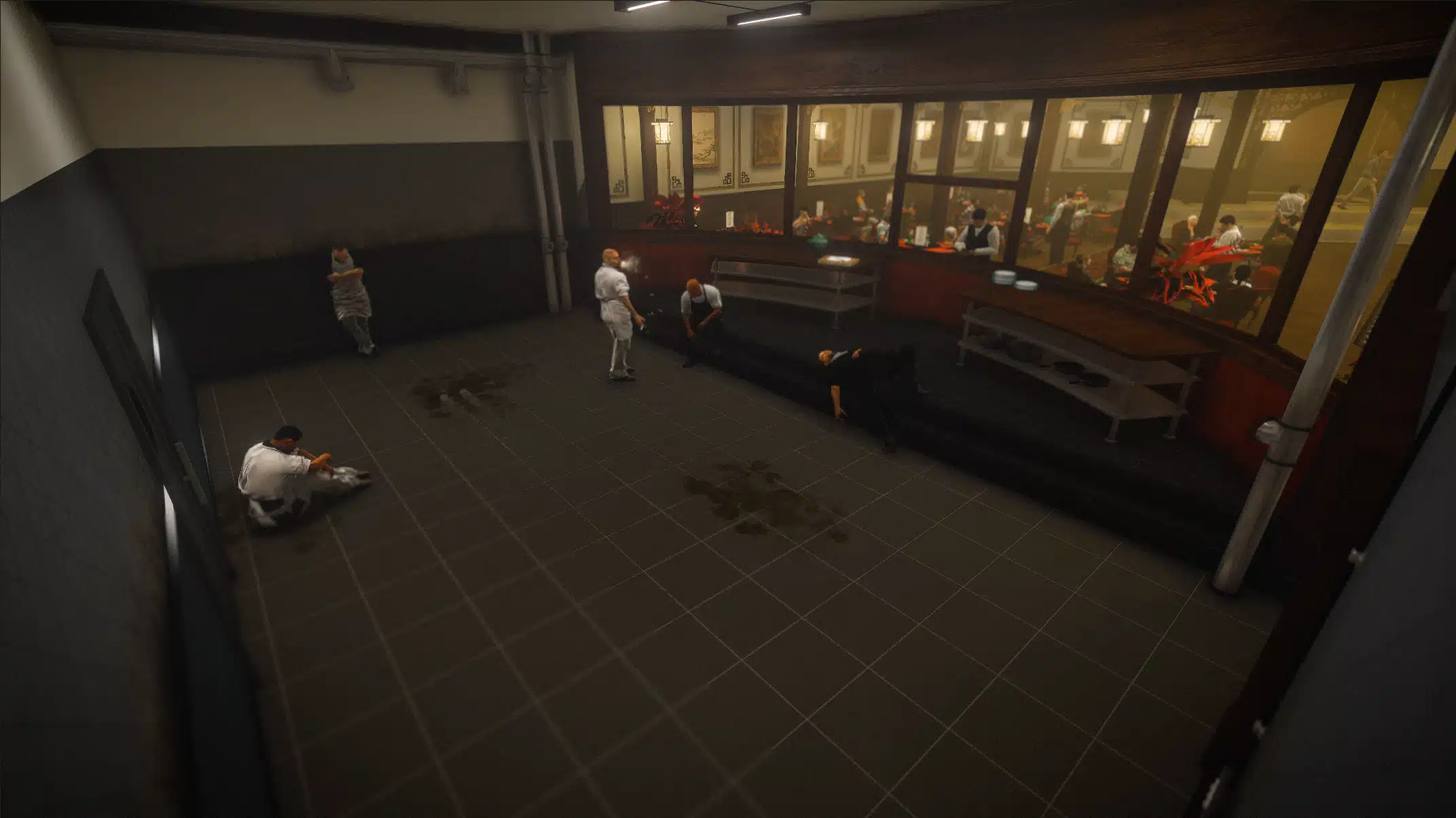 Peyote Casino Vinewood Boulevard view of the illuminated shop front, GTA V FiveM Interior MLO
