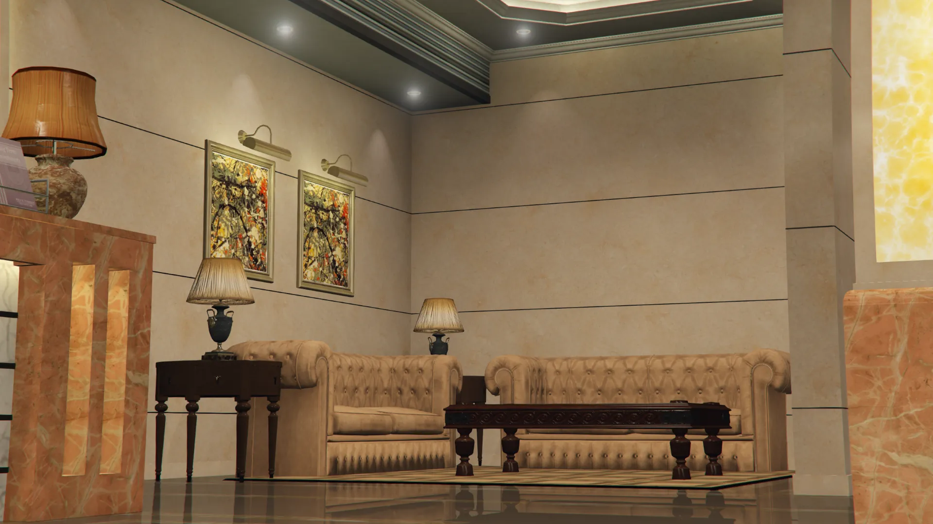 Von Crastenburg Hotel lobby lounge area GTA V FiveM Interior MLO