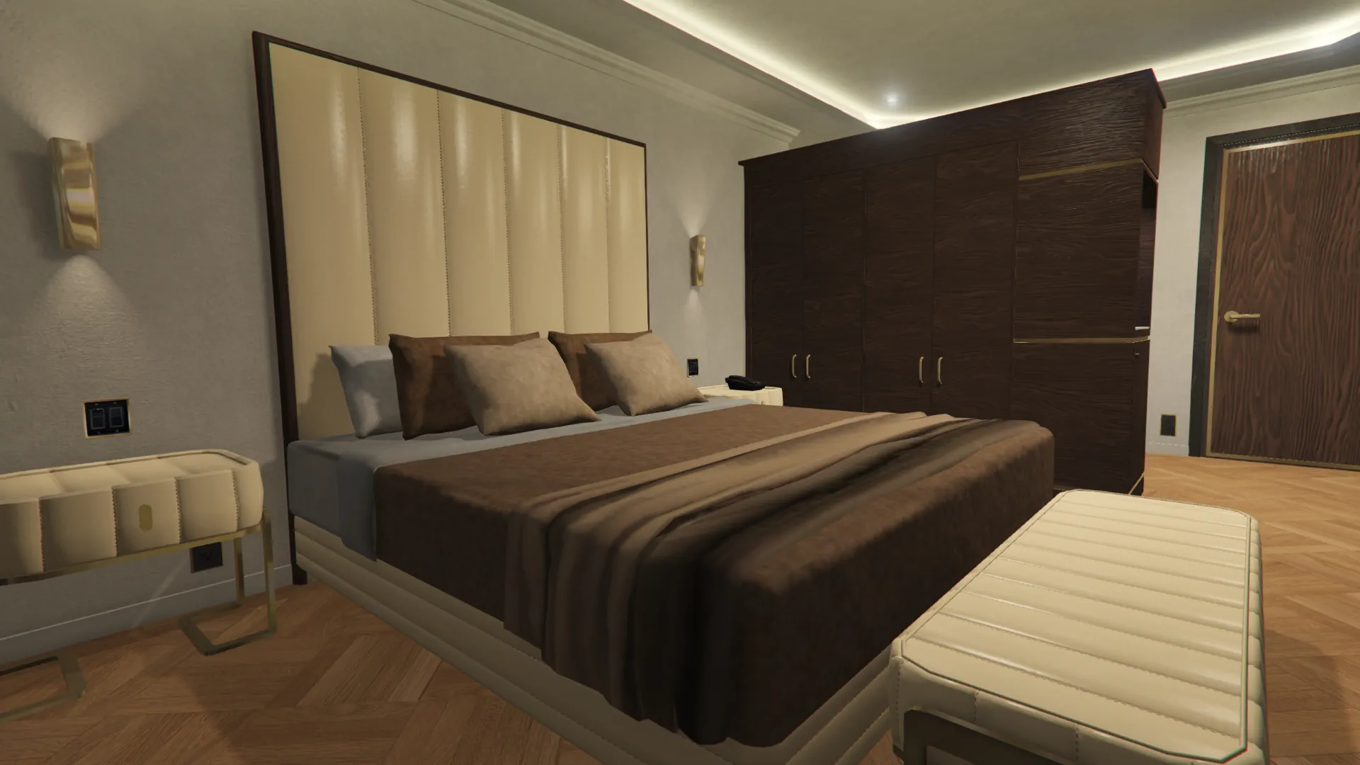 Von Crastenburg Hotel room with bed view GTA V FiveM Interior MLO